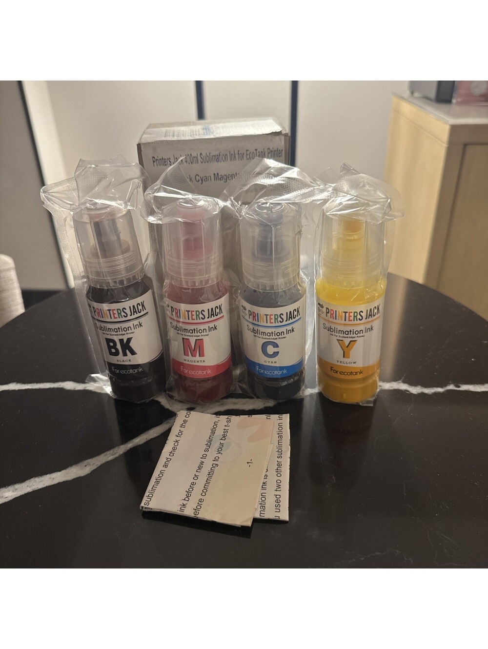 Sublimation Ink Refill Bottles CMYK 4 Pack for Epson EcoTank New Sealed